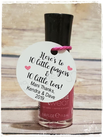 10 Little Fingers, 10 Little Toes Nail Polish Baby Shower Favor Tags - Big A Designs 10 Little Fingers, 10 Little Toes Nail Polish Baby Shower Favor Tags - Big A Designs